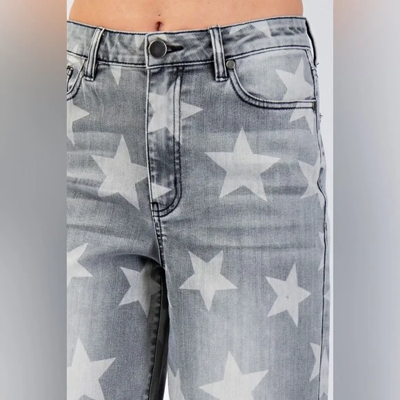 Starry Gray Flare Jeans - Picture 4 of 8